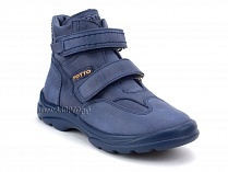 211-22 Тотто (Totto), ботинки демисезонные утепленные, байка, кожа, синий. в Челябинске