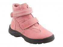 211-307 Тотто (Totto), ботинки детские зимние ортопедические профилактические, мех, кожа, розовый. в Челябинске