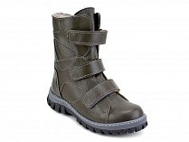207з (31-40) Аквелла (Akwella), ботинки зимние ортопедические с высоким берцем, натуральная шерсть, кожа, тёмно-зелёный в Челябинске