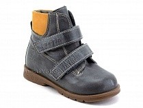 126(2)-41,64 Тотто (Totto), ботинки демисезонные утепленные, байка, серый, светло-коричневый, кожа в Челябинске