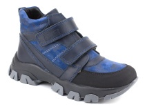 6-612145-2403 (26-30) Пиксель (Pixel), ботинки зимние детские профилактические, кожа, натуральный мех, синий в Челябинске