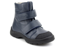 338-712 Тотто (Totto), ботинки детские утепленные ортопедические профилактические, кожа, синий в Челябинске