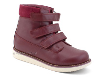 23-244 Сурсил (Sursil-Ortho), ботинки детские утепленные с высоким берцем, кожа, бордовый в Челябинске