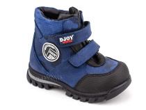 031-600-013-05-240 (21-25) Джойшуз (Djoyshoes) ботинки детские зимние ортопедические профилактические, натуральный мех, кожа, темно-синий, милитари в Челябинске