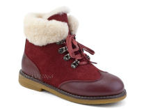 А44-071-3 Сурсил (Sursil-Ortho), ботинки детские ортопедические профилактичские, зимние, натуральный мех, замша, кожа, бордовый в Челябинске