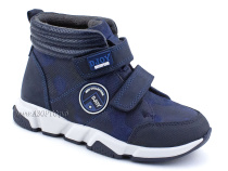 09-600-194-687-318 (26-30)Джойшуз (Djoyshoes) ботинки детские ортопедические профилактические утеплённые, флис, кожа, темно-синий, милитари в Челябинске