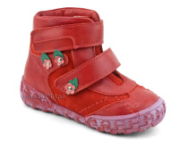 238-196,186 Тотто (Totto), ботинки демисезонные утепленные, байка,  кожа,нубук,  красный, в Челябинске
