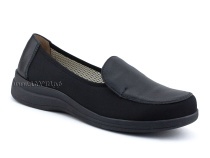 84-122-22-402/30 Рикосс (Ricoss) туфли для взрослых, текстиль, кожа, черный, полнота 9 в Челябинске