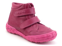 201-267 Тотто (Totto), ботинки демисезонние детские профилактические на байке, кожа, фуксия. в Челябинске
