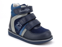 23-251  Сурсил (Sursil-Ortho), ботинки неутепленные с высоким берцем, кожа , нубук, синий, голубой в Челябинске