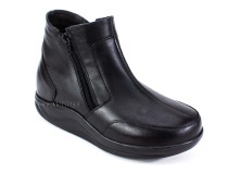 84-11И-2-490/58 Рикосс (Ricoss) ботинки для взрослых демисезонные утепленные, ворсин, кожа, черный, полнота 9 в Челябинске