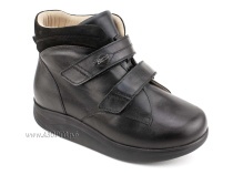 141606W Сурсил-Орто (Sursil-Ortho), ботинки для взрослых, ригидная подошва, диабетическая подкладка, кожа, нубук, черный, полнота 11 в Челябинске