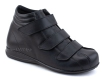 5008-01  Плюмекс (Plumex), ботинки для взрослых демисезонные утепленные, кожа, черный, полнота 10. в Челябинске
